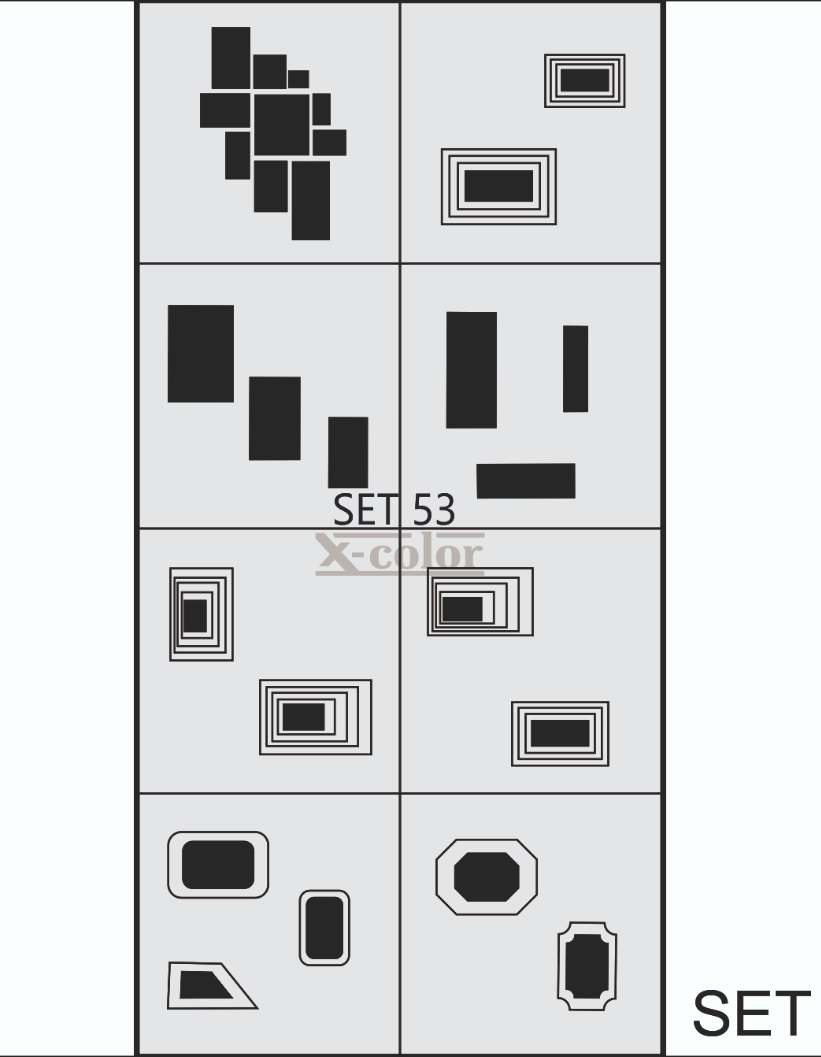 X-COLOR Stencils For Nail Airbrushing SET#53