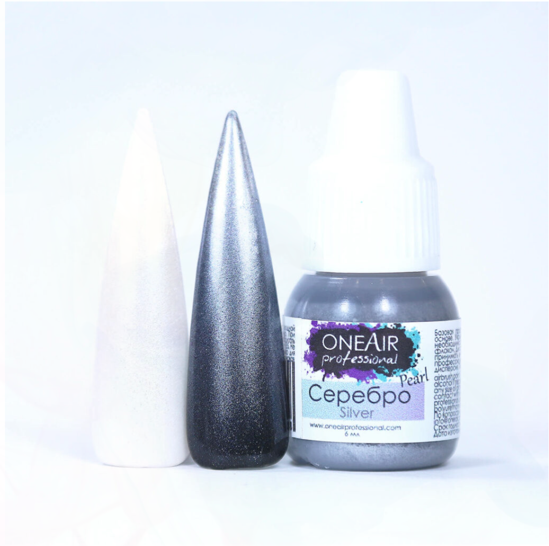 OneAir Airbrush Nail Paint Silver