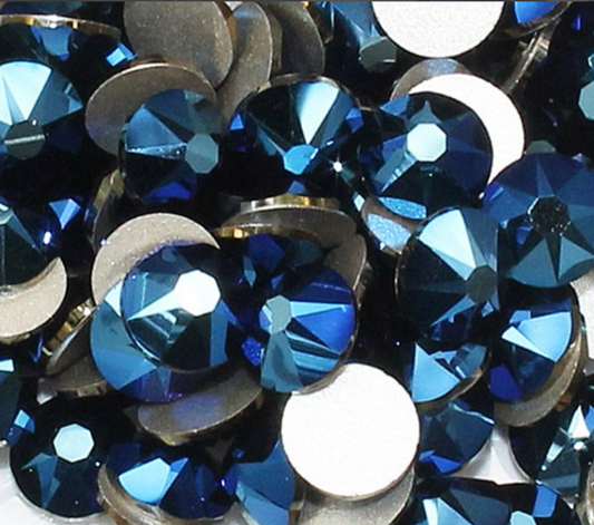 Swarovski Crystal Metallic Blue SS5.SS7.SS9