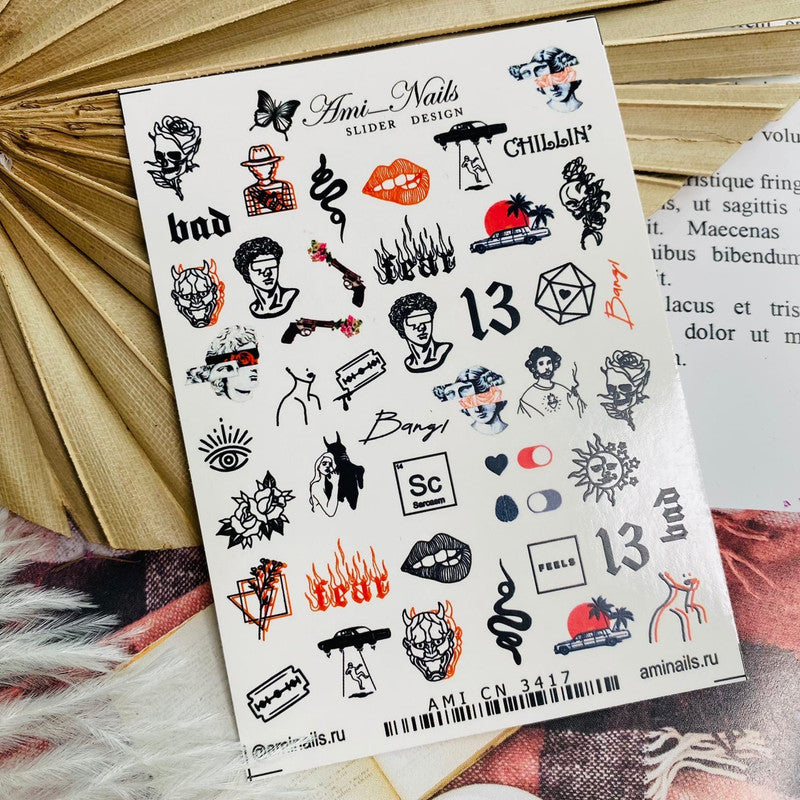 Ami Nails Slider Design 3417