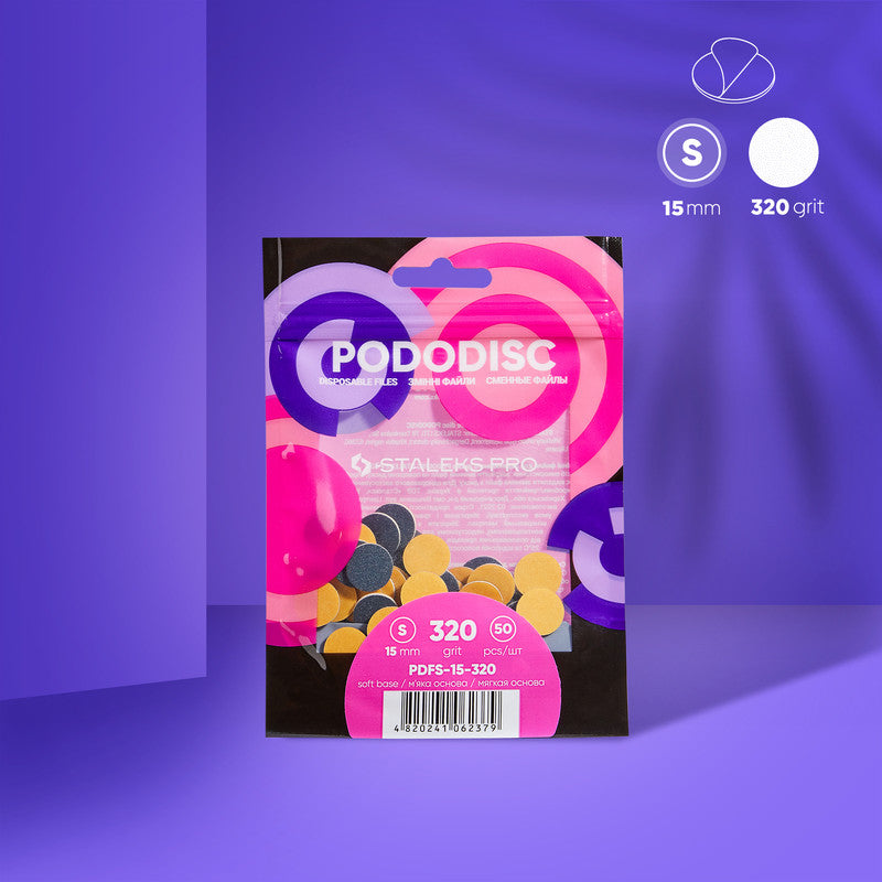 Refill pads for pedicure disc Staleks Pro, 320 grit (50 pcs)