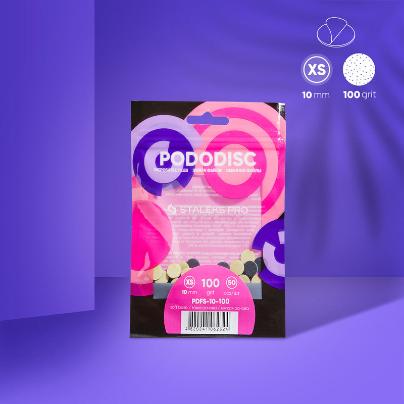 Refill pads for pedicure disc Staleks Pro, 100 grit (50 pcs)