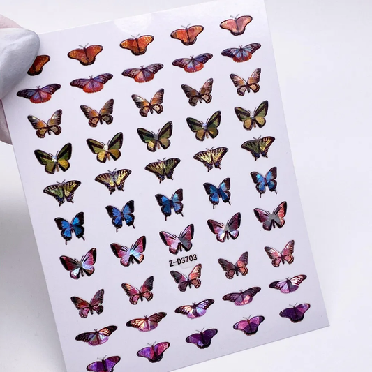 Zoo Stickers 1628 3D Holographic Butterflies