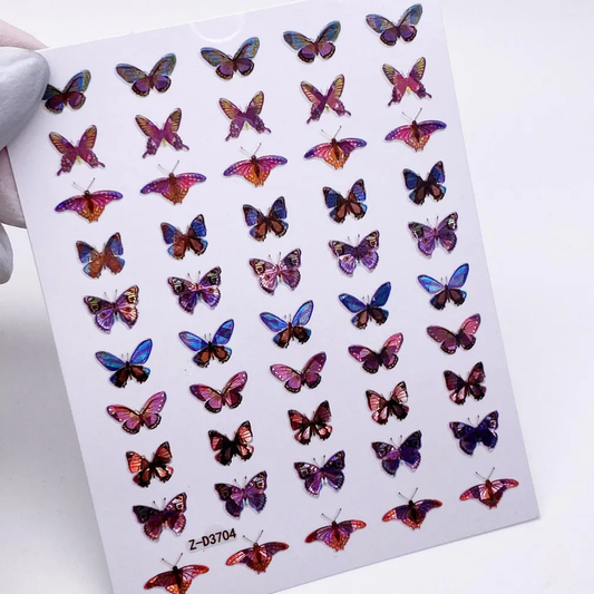 Zoo Stickers 1629 3D Holographic Butterflies