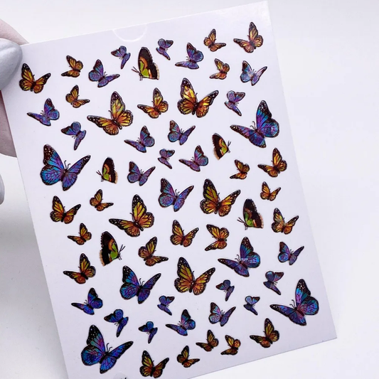 Zoo Stickers 1630 3D Holographic Butterflies