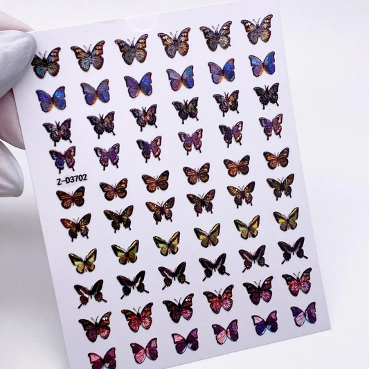 Zoo Stickers 1631 3D Holographic Butterflies