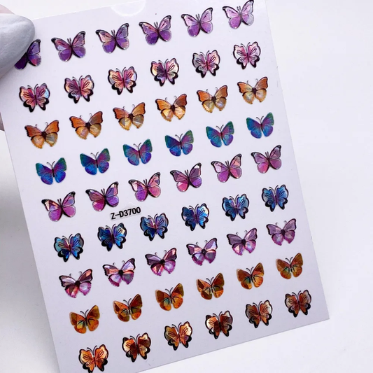 Zoo Stickers 1633 3D Holographic Butterflies