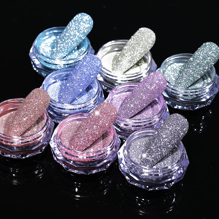 Reflective glitter violet