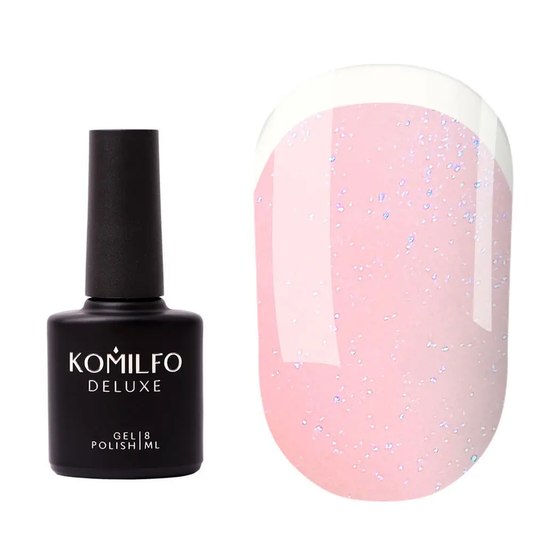 Komilfo KC Glitter Rubber French Base KC003 (rosa suave con micropurpurina azul) 8 ml